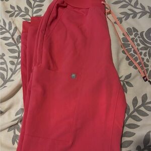 Fabletics vibrant pink scrub pants